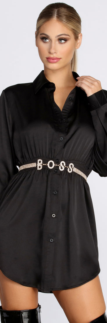 Straight Boss Rhinestone Belt for 2022 festival outfits, festival dress, outfits for raves, concert outfits, and/or club outfits