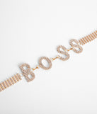 Straight Boss Rhinestone Belt for 2022 festival outfits, festival dress, outfits for raves, concert outfits, and/or club outfits