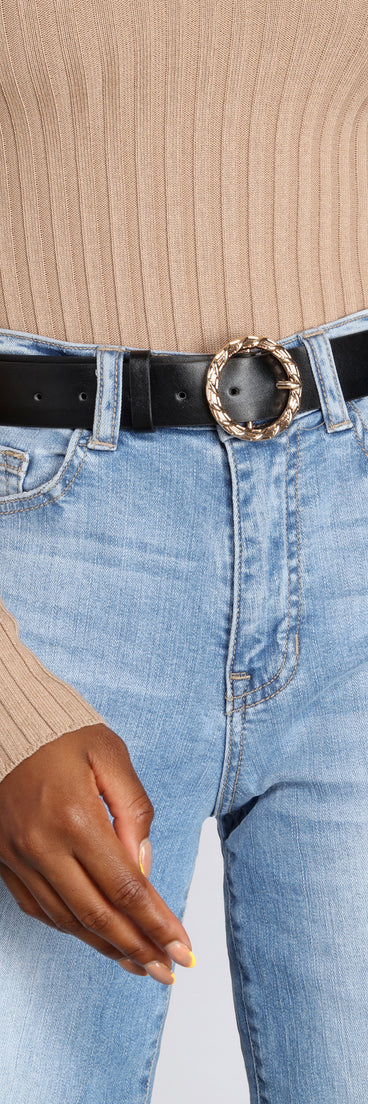 Woven O-Ring Faux Leather Belt for 2022 festival outfits, festival dress, outfits for raves, concert outfits, and/or club outfits