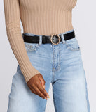 Woven O-Ring Faux Leather Belt for 2022 festival outfits, festival dress, outfits for raves, concert outfits, and/or club outfits