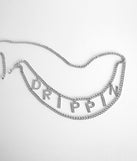 Drippin' Chain Link Belt is a trendy pick to create 2023 festival outfits, festival dresses, outfits for concerts or raves, and complete your best party outfits!