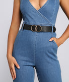 Double O-Ring Faux Leather Belt is a trendy pick to create 2023 festival outfits, festival dresses, outfits for concerts or raves, and complete your best party outfits!