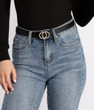 A Sparkling Finish Dainty Double O-Ring Belt