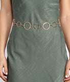 Hey Baybay Rhinestone O-Ring Chain Belt for 2022 festival outfits, festival dress, outfits for raves, concert outfits, and/or club outfits