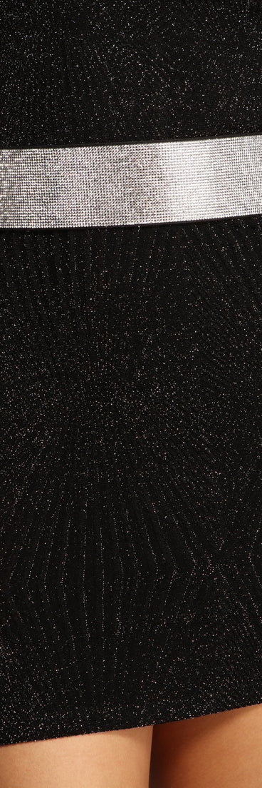 Makin' Statements Wide Rhinestone Stretch Belt