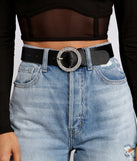 Glam Style Rhinestone O-Ring Belt