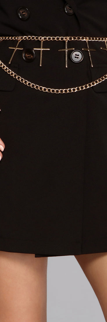 Cross Charm Chain-Link Metal Belt is a trendy pick to create 2023 festival outfits, festival dresses, outfits for concerts or raves, and complete your best party outfits!