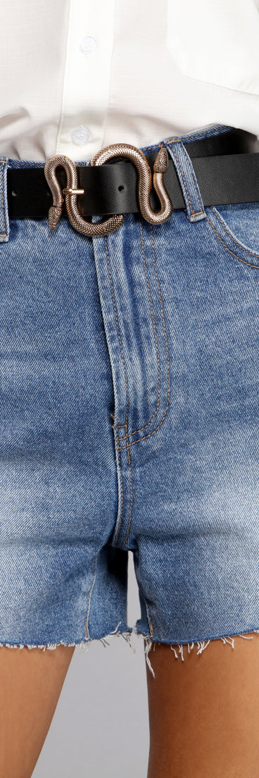 Sassy And Chic Snake Buckle Belt