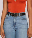 Cinched And Chic O-Ring Faux Leather Belt