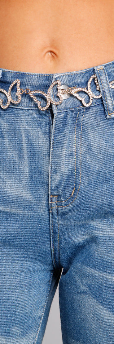 Cute And Chic Rhinestone Butterfly Belt is a stunning choice for a bridesmaid dress or maid of honor dress, and to feel beautiful at Homecoming 2023, fall or winter weddings, formals, & military balls!