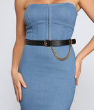 Sleek Swag Chain Belt Two Pack is a trendy pick to create 2023 festival outfits, festival dresses, outfits for concerts or raves, and complete your best party outfits!