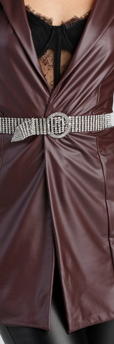 Major Luxe Eight Row Rhinestone Belt for 2022 festival outfits, festival dress, outfits for raves, concert outfits, and/or club outfits