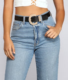 Chic And Trendy Pearl Buckle Belt for 2022 festival outfits, festival dress, outfits for raves, concert outfits, and/or club outfits