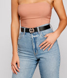 Luxe And Chic Vibes Faux Leather Belt is a trendy pick to create 2023 festival outfits, festival dresses, outfits for concerts or raves, and complete your best party outfits!