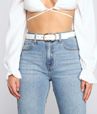 Sleek Croc Embossed Faux Leather Belt is a trendy pick to create 2023 festival outfits, festival dresses, outfits for concerts or raves, and complete your best party outfits!