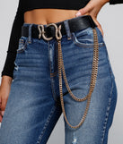 Snake Charmer Buckle Chain Belt is a trendy pick to create 2023 festival outfits, festival dresses, outfits for concerts or raves, and complete your best party outfits!