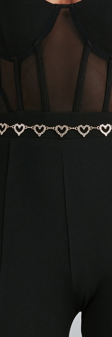 Heart For Glam Chain Belt for 2022 festival outfits, festival dress, outfits for raves, concert outfits, and/or club outfits