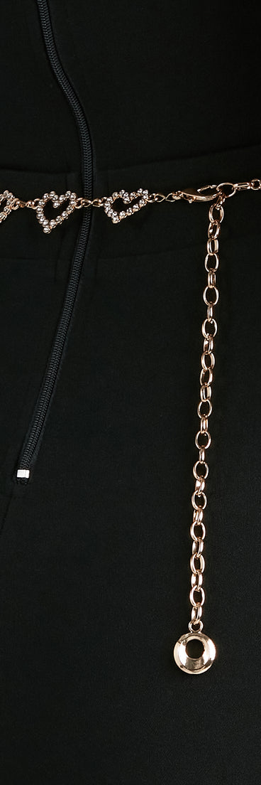 Heart For Glam Chain Belt for 2022 festival outfits, festival dress, outfits for raves, concert outfits, and/or club outfits
