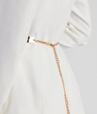 Subtle And Sleek Metal Belt for 2022 festival outfits, festival dress, outfits for raves, concert outfits, and/or club outfits