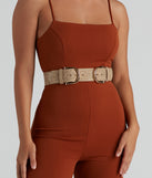 Sunrise Cute Straw Dual Buckle Belt is a trendy pick to create 2023 festival outfits, festival dresses, outfits for concerts or raves, and complete your best party outfits!