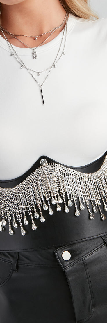 Dripping In Rhinestones Corset Belt