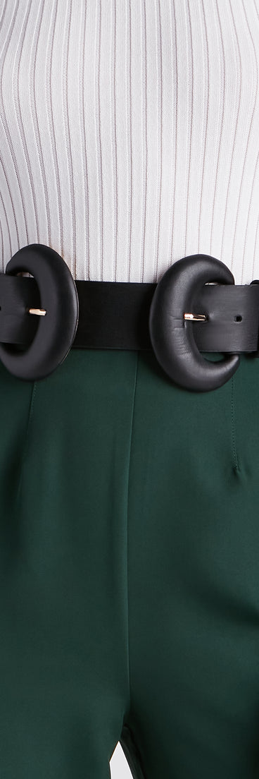 Simple Chic Double Buckle Belt