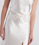 Layered In Glamour Pearl Chain Belt