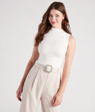 Chic Girl Pearl Statement Belt