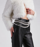 Flawless Serves Faux Pearl Layered Belt