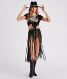 Wild And Free Long Fringe Belt is a fire pick to create 2023 festival outfits, concert dresses, outfits for raves, or to complete your best party outfits or clubwear!