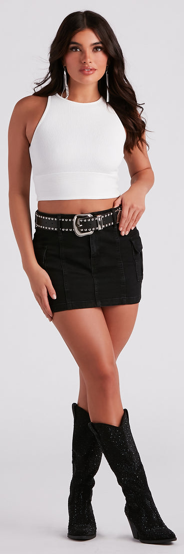 Chic Studded Western Buckle Belt is a fire pick to create 2023 festival outfits, concert dresses, outfits for raves, or to complete your best party outfits or clubwear!