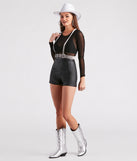 Glam Alert Rhinestone Harness Belt is a fire pick to create 2023 festival outfits, concert dresses, outfits for raves, or to complete your best party outfits or clubwear!