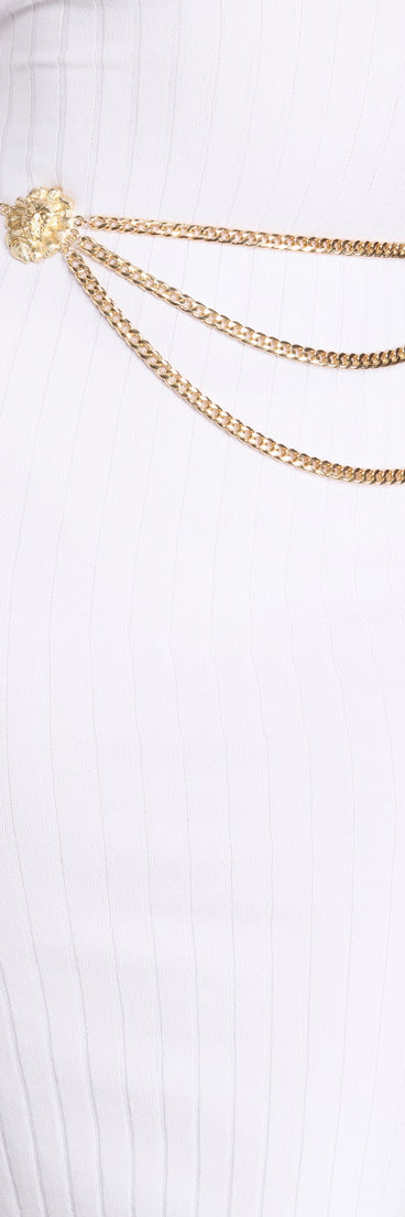 Hear Me Roar Layered Chain Lion Belt