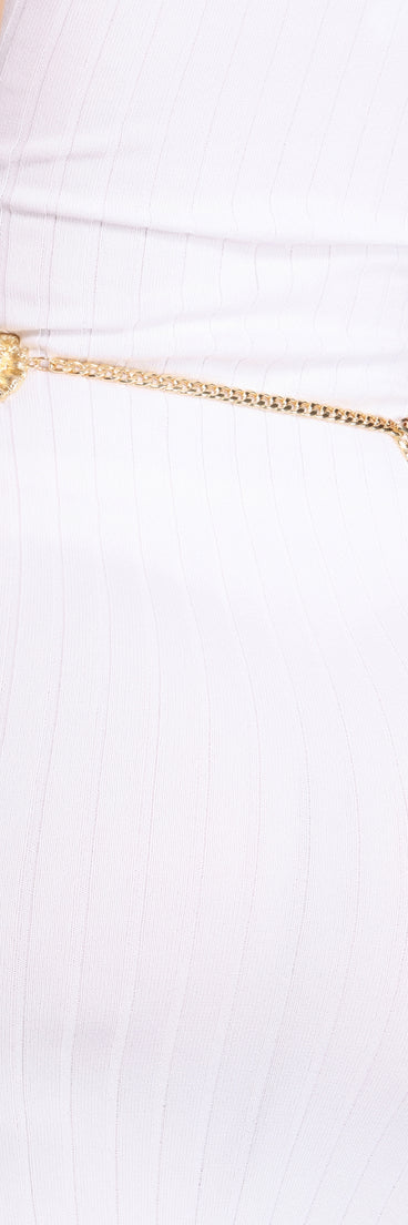 Hear Me Roar Layered Chain Lion Belt