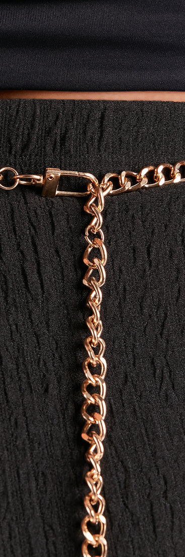 Dreamy Allure Rhinestone Butterfly Chain Belt