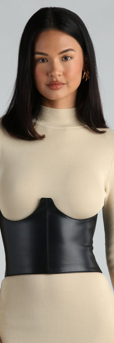 Snatched Look Faux Leather Corset Belt