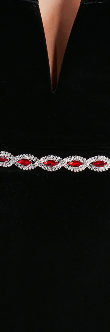 Glimmering Beauty Gemstone Infinity Chain Belt