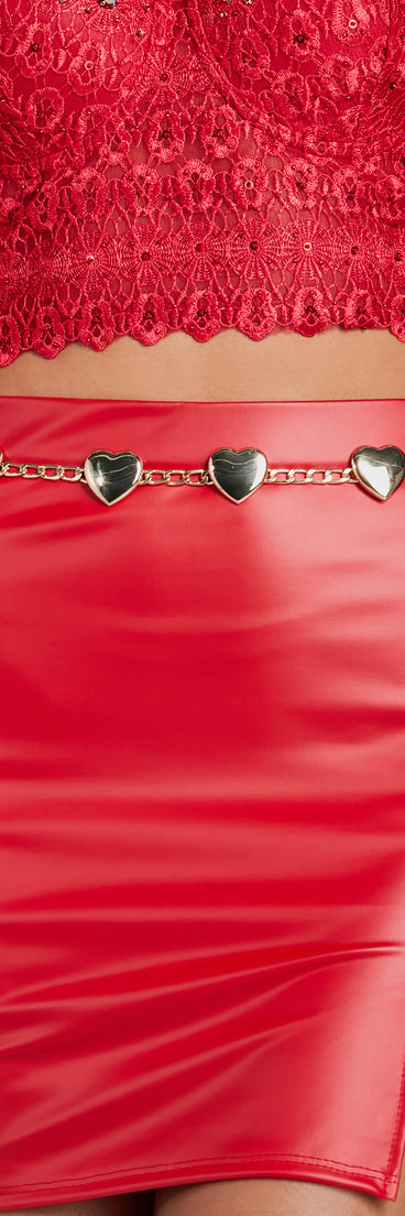 Trendy Touch Heart Chain Belt