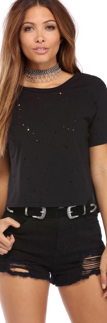 Black Etched Double Buckle Belt for 2022 festival outfits, festival dress, outfits for raves, concert outfits, and/or club outfits