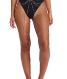 Rhinestone Body Chain And Garter