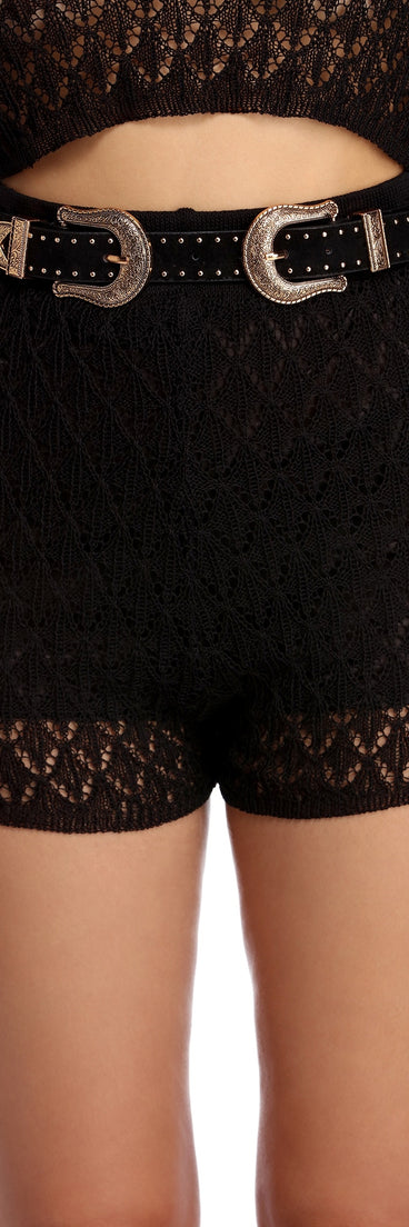 Black Studdin' On This Belt for 2022 festival outfits, festival dress, outfits for raves, concert outfits, and/or club outfits