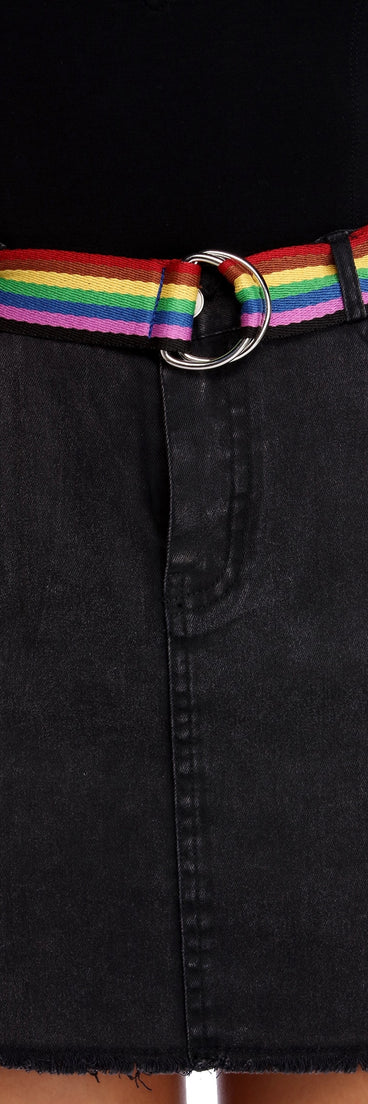 Radiant Rainbow Belt for 2022 festival outfits, festival dress, outfits for raves, concert outfits, and/or club outfits