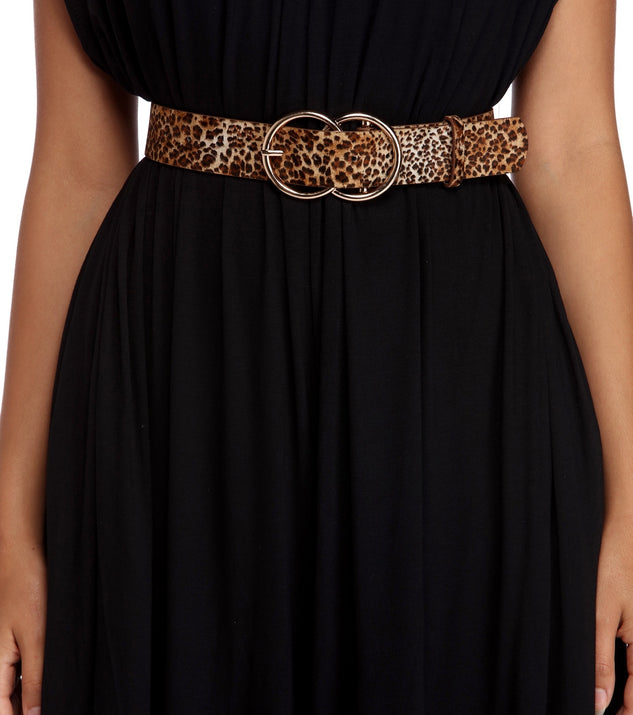Double O Ring Leopard Belt for 2022 festival outfits, festival dress, outfits for raves, concert outfits, and/or club outfits