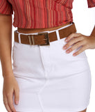 Stylish Square Buckle Belt for 2022 festival outfits, festival dress, outfits for raves, concert outfits, and/or club outfits