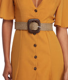 Statement Straw Belt for 2022 festival outfits, festival dress, outfits for raves, concert outfits, and/or club outfits