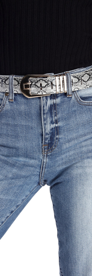 Sassy Snake Print Belt for 2022 festival outfits, festival dress, outfits for raves, concert outfits, and/or club outfits