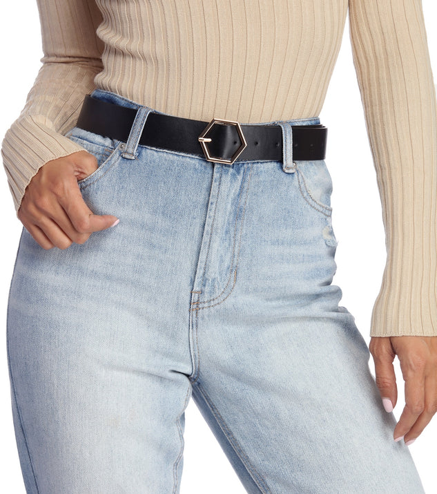 Hexagon Buckle Belt for 2022 festival outfits, festival dress, outfits for raves, concert outfits, and/or club outfits