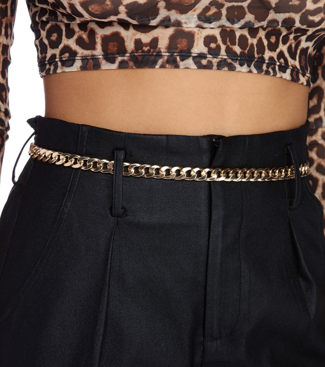 Metal Chain Link Belt for 2022 festival outfits, festival dress, outfits for raves, concert outfits, and/or club outfits