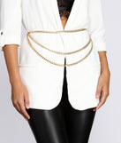 Draped 3 Row Chain Belt is a trendy pick to create 2023 festival outfits, festival dresses, outfits for concerts or raves, and complete your best party outfits!