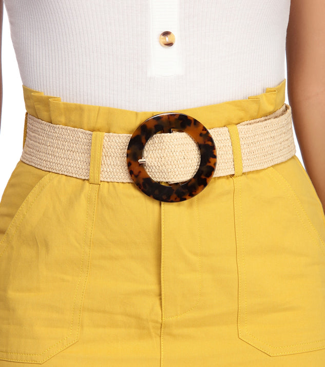 Round About You Straw Belt for 2022 festival outfits, festival dress, outfits for raves, concert outfits, and/or club outfits